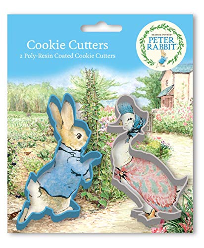 Creative Party K0006/PR Peter Rabbit Poly-Resin Coated Cookie Cutters, 4.1"-2 Pcs