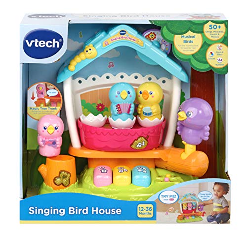 VTech Singing Bird House Baby Musical Toy, Educational Baby Toy with Colours, Numbers, Letters & Sounds, Electronic ABC Preschool Toy Suitable for Boys & Girls for 12 Months, 2 & 3 Year Olds