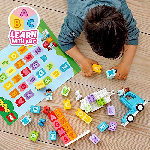 LEGO 10915 DUPLO My First Alphabet Truck Toy for Toddlers 1.5 Year Old, Learning Letters Bricks, Preschool Education